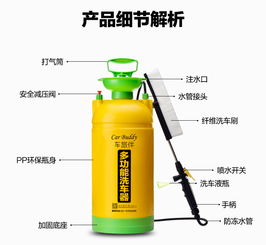 車旅伴 HQ QX029 手動(dòng)高壓洗車器 一機(jī)多能的便攜洗車與園藝解決方案